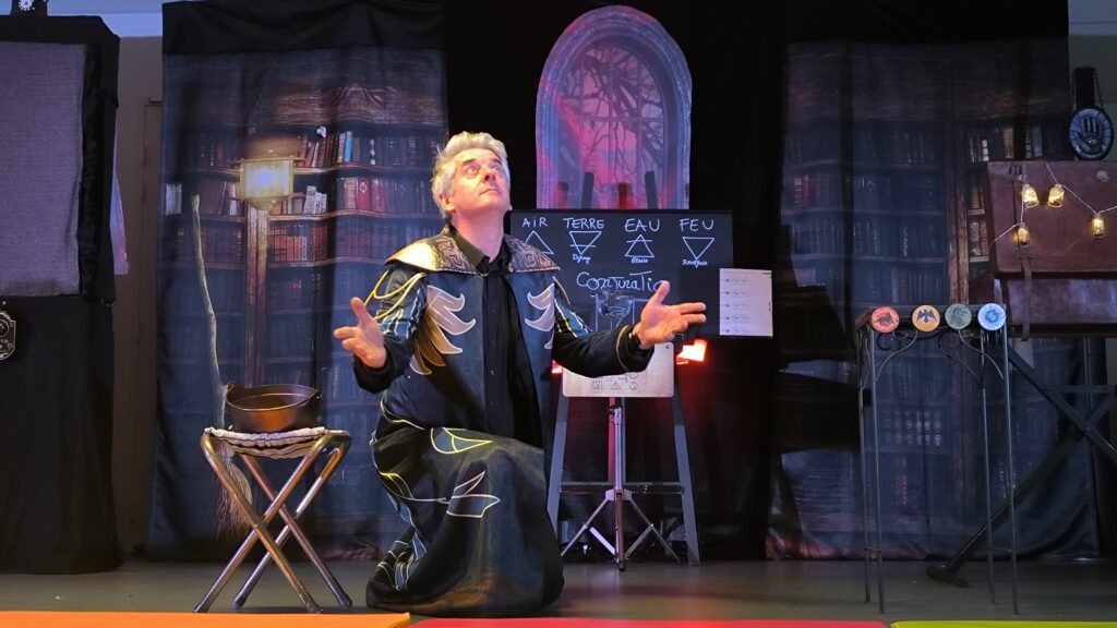 sorcier breton à genoux